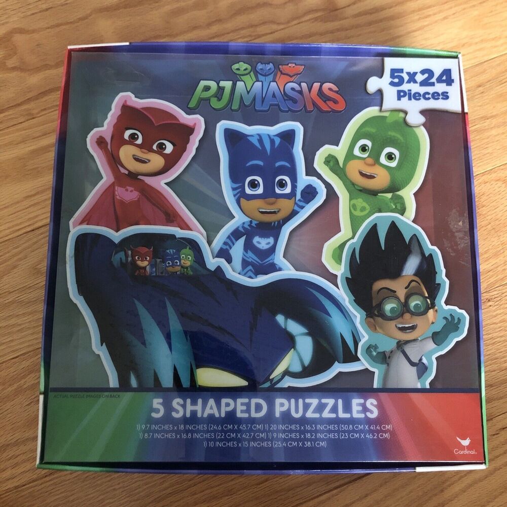 PJ Masks 5‎ Shaped Puzzles 3 Complete 2 Incomplete Red & Blue Missing 1 Piece Ea